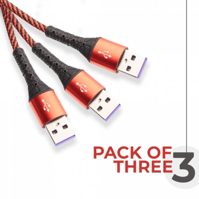 Voi USB to Type C Cable (Pack of 3)