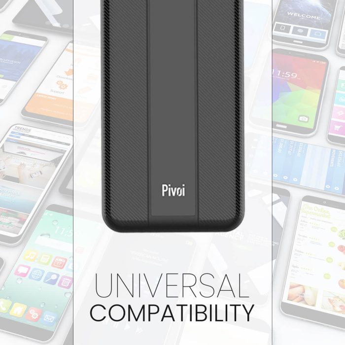 Pivoi Black 10000mAh PD Power Bank With Smart Dual USB Port