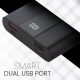 Pivoi Black 10000mAh PD Power Bank With Smart Dual USB Port