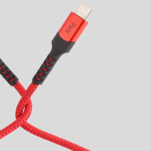 Pivoi Red USB 2.0 AM to Type C Cable (Pack of 1)